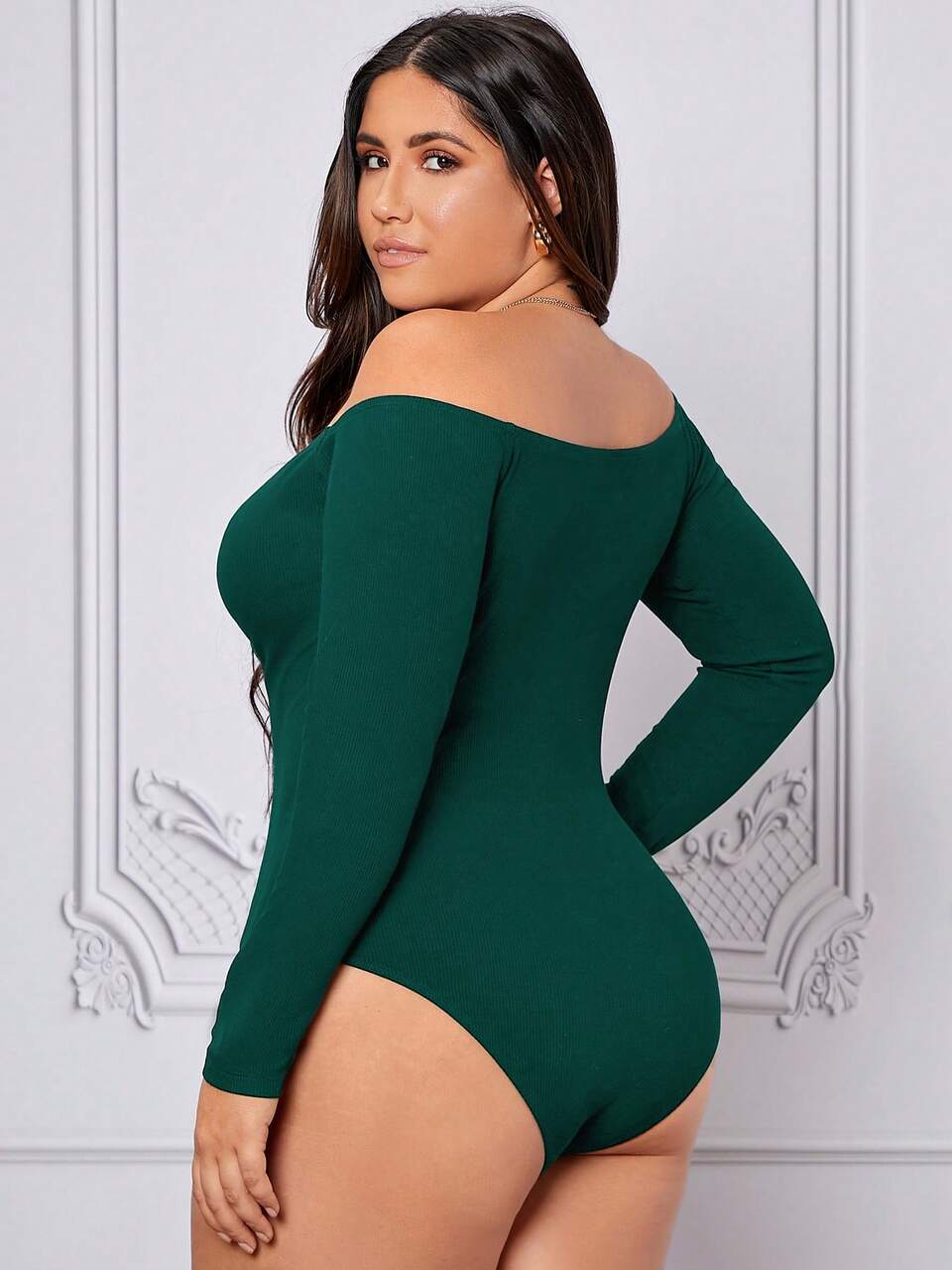 Plus Off Shoulder Ruched Bodysuit Fall
