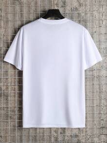 Men Floral & Slogan Graphic Tee - White - View 2