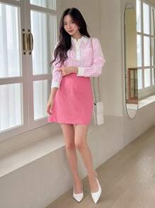 SHEINNeu 條紋印花口袋貼布襯衫 - 彩色 - 查看 5