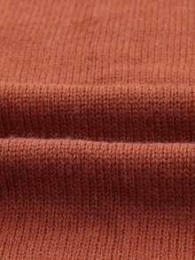 雙口袋開門襟外套 - 棕色 - 查看 4