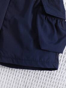 男嬰舒適時尚工裝/露營藍色短褲 - 藏蓝色 - 查看 5