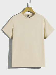 Manfinity RebelGame 男士波浪和日文字元圖案T恤 - 杏色 - 查看 2