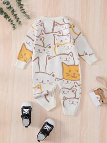 Baby Girl Cartoon Pattern Jumpsuit - Multicolor - View 2
