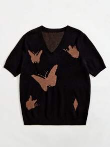 Manfinity VCAY Men Butterfly Pattern Knit Top