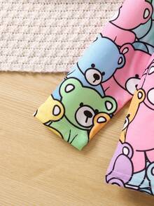 SHEIN 女小童卡通圖案T恤 - 彩色 - 查看 4