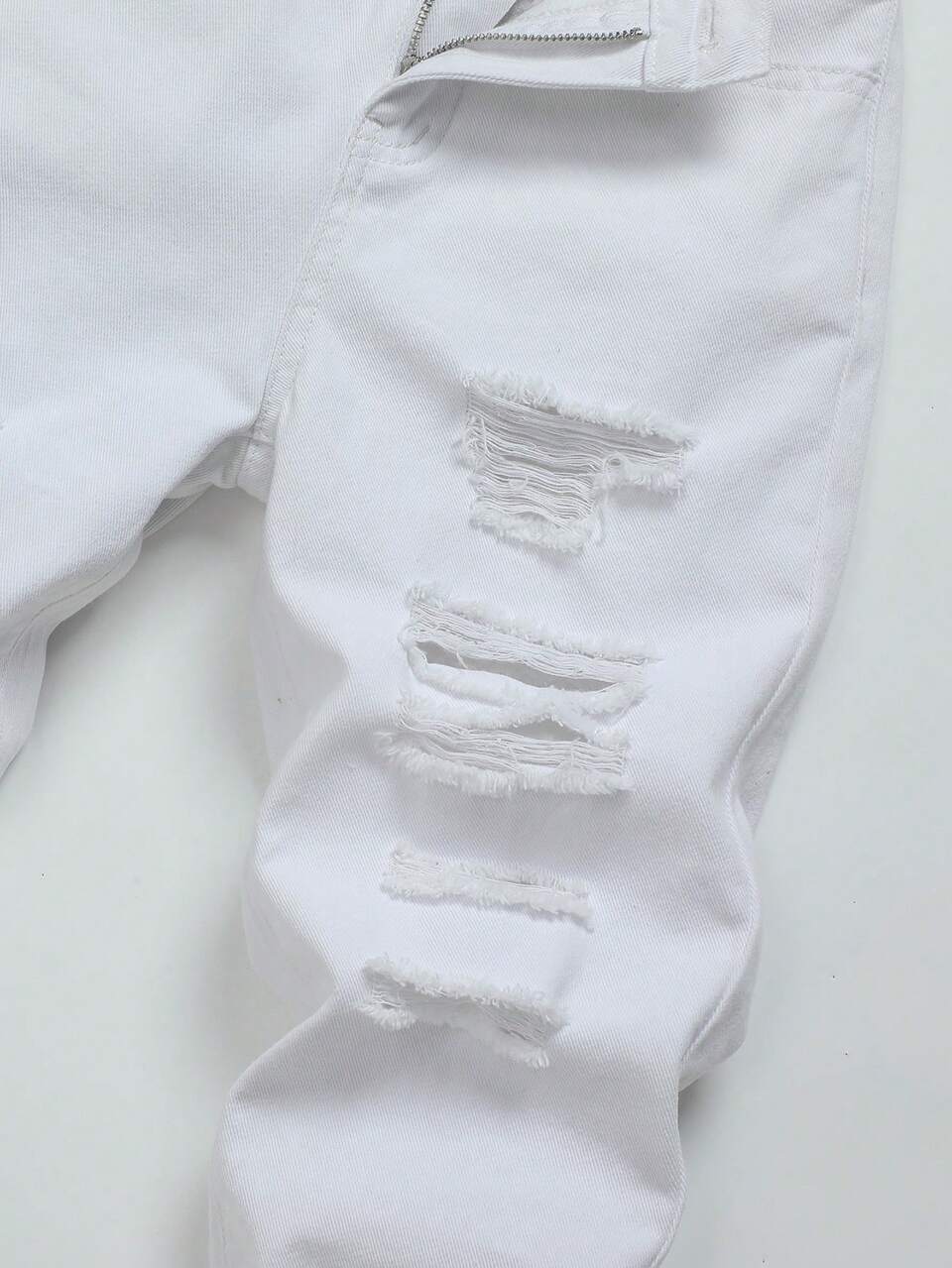 Tween Boy Ripped Frayed Slant Pocket Jeans