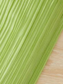 SHEIN Baby Girl Ruffle Trim Cami Top & Wide Leg Trousers - Lime Green - View 3