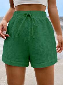 Muchica 素色腰部打結短褲