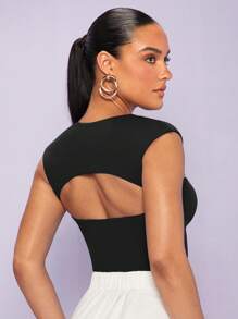 Silquee Camisetas y Tops de Tirantes de Mujer Abertura Liso Casual