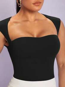 Silquee Camisetas y Tops de Tirantes de Mujer Abertura Liso Casual