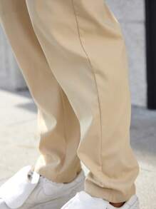 Manfinity Homme Men Graphic Print Stand Collar Shirt & Pants - Black - View 7