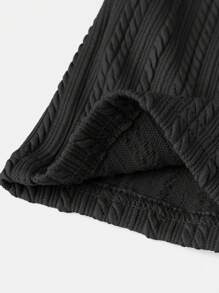 SHEIN Teen Girl Solid Tank Top - Black - View 4