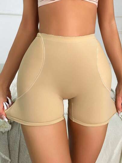 Solid High Waisted Shapewear Shorts