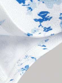 SHEIN MOD In hoa Ống ngọn - Màu xanh lam - Xem 3