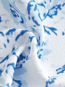 SHEIN MOD In hoa Ống ngọn - Màu xanh lam - Xem 4