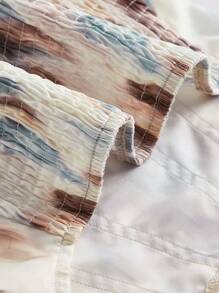 SHEIN MOD Tie Dye Ruched Bustier Cami Top - Mocha Brown - View 4