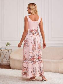 SHEIN Maternity Floral Print Dress