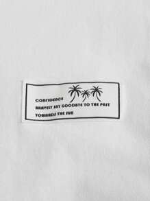 Manfinity VCAY Men Slogan Patched Tee & Trousers - Dusty Blue - View 4