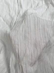 SHEIN LUNE 大翻領捲邊袖開門襟外套 - 白色 - 查看 7