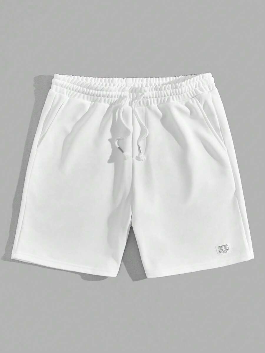 Manfinity VCAY Uomo Shorts con toppa lettera con coulisse a vita