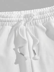 Manfinity VCAY Uomo Shorts con toppa lettera con coulisse a vita