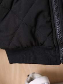 Baby Girl Zip Up Teddy Lined Hooded Jacket