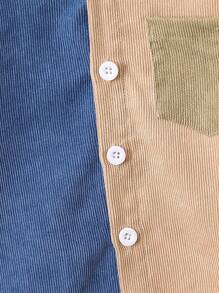 男嬰撞色補丁貼口袋連帽外套不帶T恤 - 彩色 - 查看 5