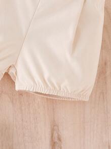 Bộ áo sơ mi viền viền màu tương phản thường ngày cho bé trai mùa hè và quần đùi xếp ly - Nhiều màu - Xem 8