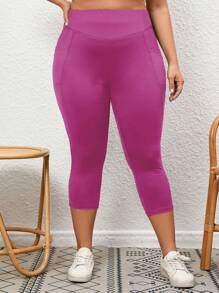 SHEIN LUNE Hơn Chất rắn Thắt lưng băng rộng Xà cạp Có túi điện thoại - Màu Hồng Tươi - Xem 4