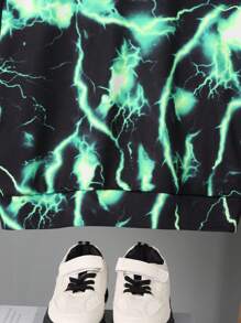 SHEIN 男童长袖套头卫衣，图案设计，舒适保暖，适合秋季穿着。 - 彩色 - 查看 7