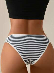 3pcs Striped Print Panty - Multicolor - View 2