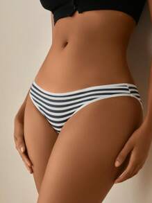 3pcs Striped Print Panty - Multicolor - View 3