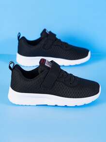 Kids' Outdoor Anti-slip Breathable Lightweight Mesh Sports Shoes - Black - View 1