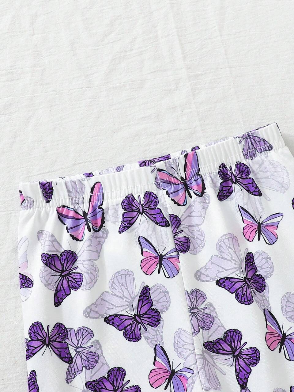 Baby Girl Unicorn Print Tee & Butterfly Print Flare Leg Pants