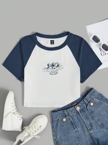 SHEIN EZwear Áo thun Plus size Con số Lá thư Giải trí - trắng - Xem 1