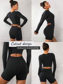 GLOWMODE FeatherFit™-Sculpt Star Square Neck Sports Jumpsuit