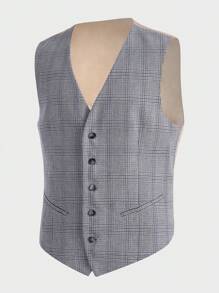 Manfinity NiteLyfe Men Plaid Waistcoat Without Shirt - Multicolor - View 2