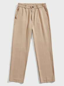 Manfinity VCAY Men Slant Pocket Solid Suit Trousers - Apricot - View 1