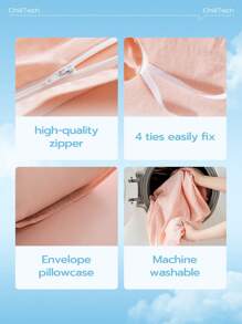 ChillTech 超冷纖維精品3件入被套，高Qmax吸濕透氣吸汗被套*1 枕套*2 - 粉色 - 查看 8
