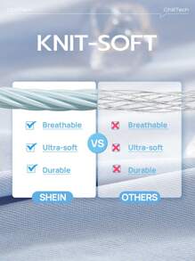 ChillTech 3pcs Premium Percale Ultra-Cooling Fiber Summer Knitted Fitted Sheet Set, High Q-max Value, Fitted Sheet*1, Pillowcase*2 - Blue - View 8