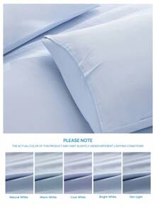 ChillTech 3pcs Premium Percale Ultra-Cooling Fiber Summer Knitted Fitted Sheet Set, High Q-max Value, Fitted Sheet*1, Pillowcase*2 - Blue - View 11