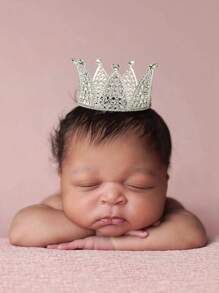 女嬰水鑽皇冠拍攝套裝 - 銀色 - 查看 2