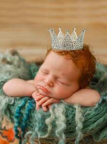 女嬰水鑽皇冠拍攝套裝 - 銀色 - 查看 3