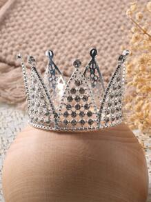 女嬰水鑽皇冠拍攝套裝 - 銀色 - 查看 5