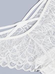 Seduluxe 3pack Lace Scallop Trim Sexy Panty Lingerie - Multicolor - View 4