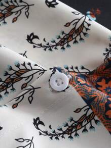 Manfinity Men Patchwork And Paisley Print Shirt Without Tee - Multicolor - View 3