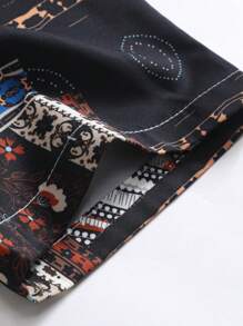 Manfinity Men Patchwork And Paisley Print Shirt Without Tee - Multicolor - View 4