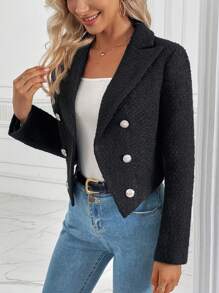 SHEIN Clasi 雙排釦短版西裝