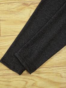 SHEIN Cô gái Tween Thư được vá Tay Raglan Áo thun và Leggings - màu đen - Xem 6