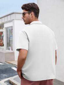 Manfinity Nam Chất rắn Cổ áo Áo sơ mi Without Tee - trắng - Xem 2